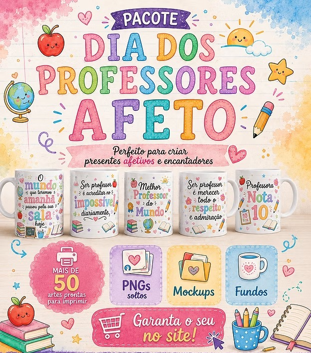 14-Pacote Dia dos Professores Afeto Arquivo Dia dos Professores Pack Afeto - Imagem 1