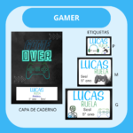 Arquivo Etiqueta Escolar VIDEO GAME