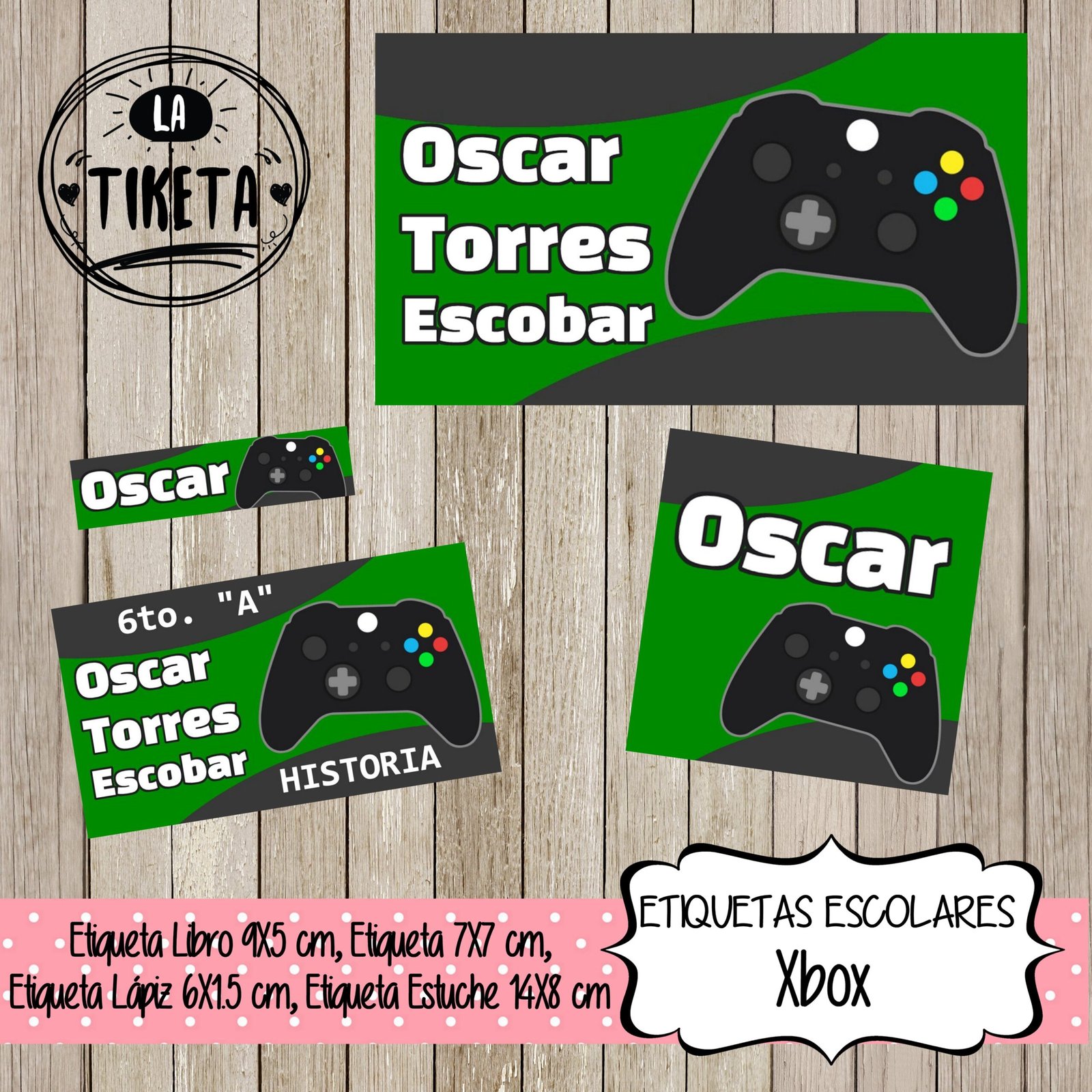14 - Video Game Xbox Arquivo Etiqueta Escolar Video Game Xbox - Imagem 1