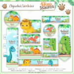Arquivo Etiqueta Escolar Dinossauros