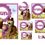 Arquivo Etiqueta Escolar Masha e o urso