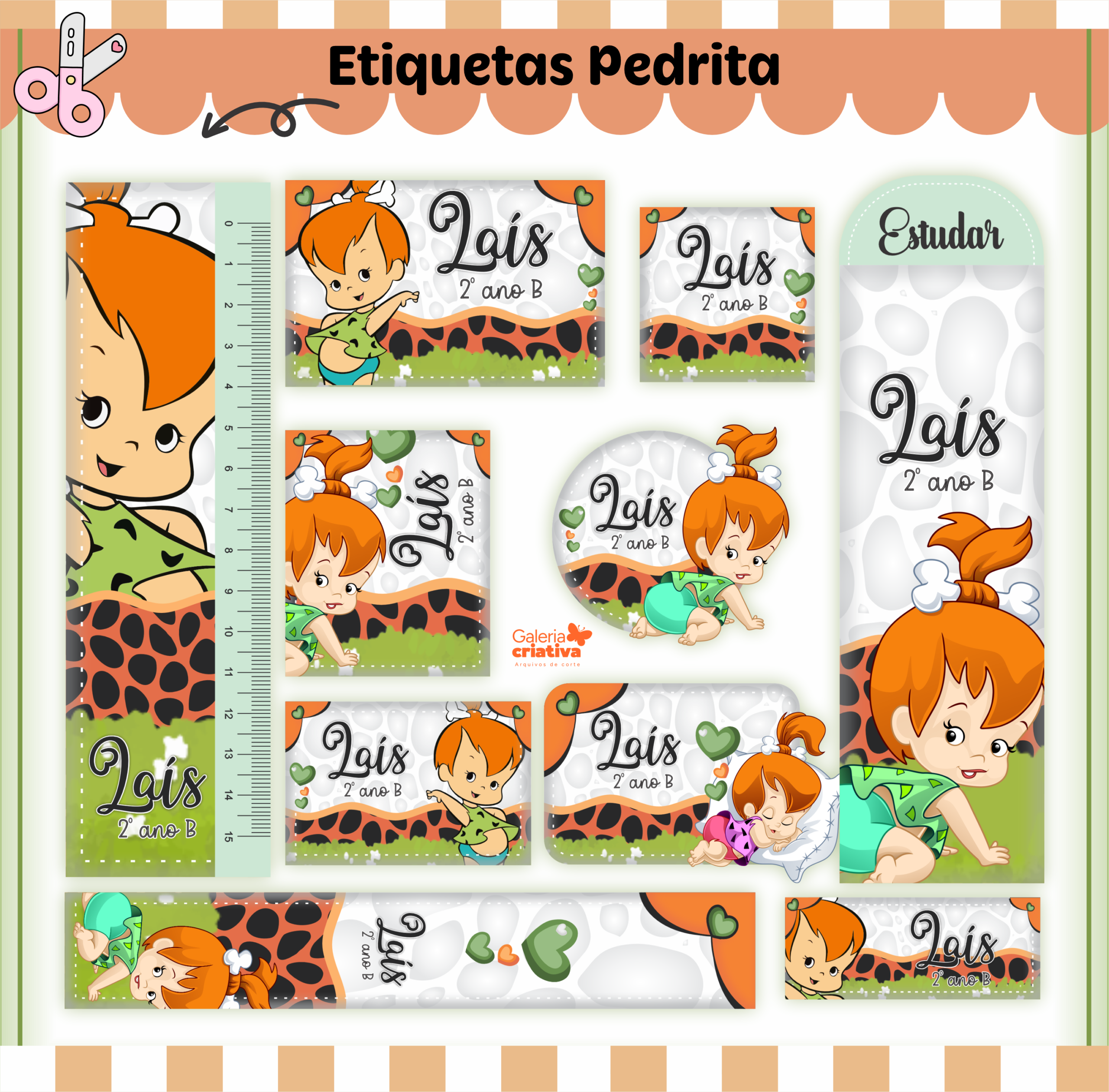 15-PEDRITA Arquivo Etiqueta Escolar PEDRITA - Imagem 1