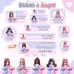 Arquivo Etiqueta Escolar  STITCH E ANGEL