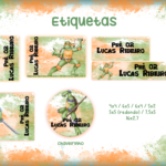 Arquivo Etiqueta Escolar TARTARUGAS NINJA