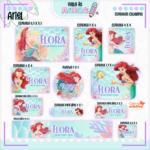 Arquivo Etiqueta Escolar ARIEL PEQUENA SEREIA