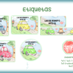 Arquivo Etiqueta Escolar CARRINHOS