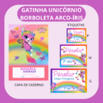 Arquivo Etiqueta Escolar GATINHA UNICÓRNIO