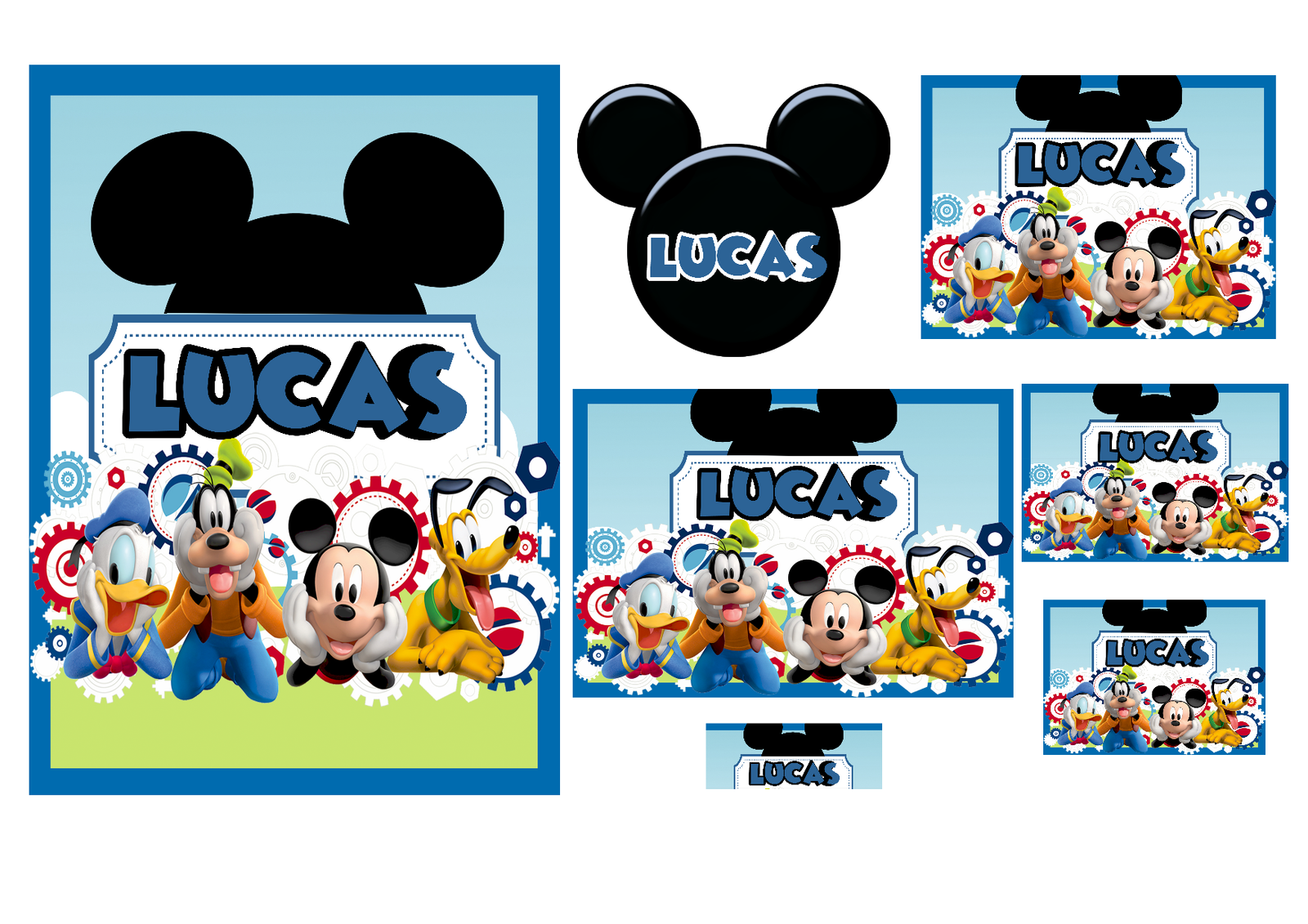 16 - Mickey Arquivo Etiqueta Escolar Mickey - Imagem 1