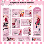 Arquivo Etiqueta Escolar NARUTO MENINA