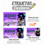 Arquivo Etiqueta Escolar WANDINHA