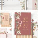Arquivo Combo 6 Agendas 2027 Perm com/sem horário - Floral Romântico