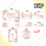 Arquivo Etiqueta Escolar FLORAL KIDS