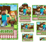 Arquivo Etiqueta Escolar Minecraft