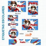 Arquivo Etiqueta Escolar SUPERMAN CUTE