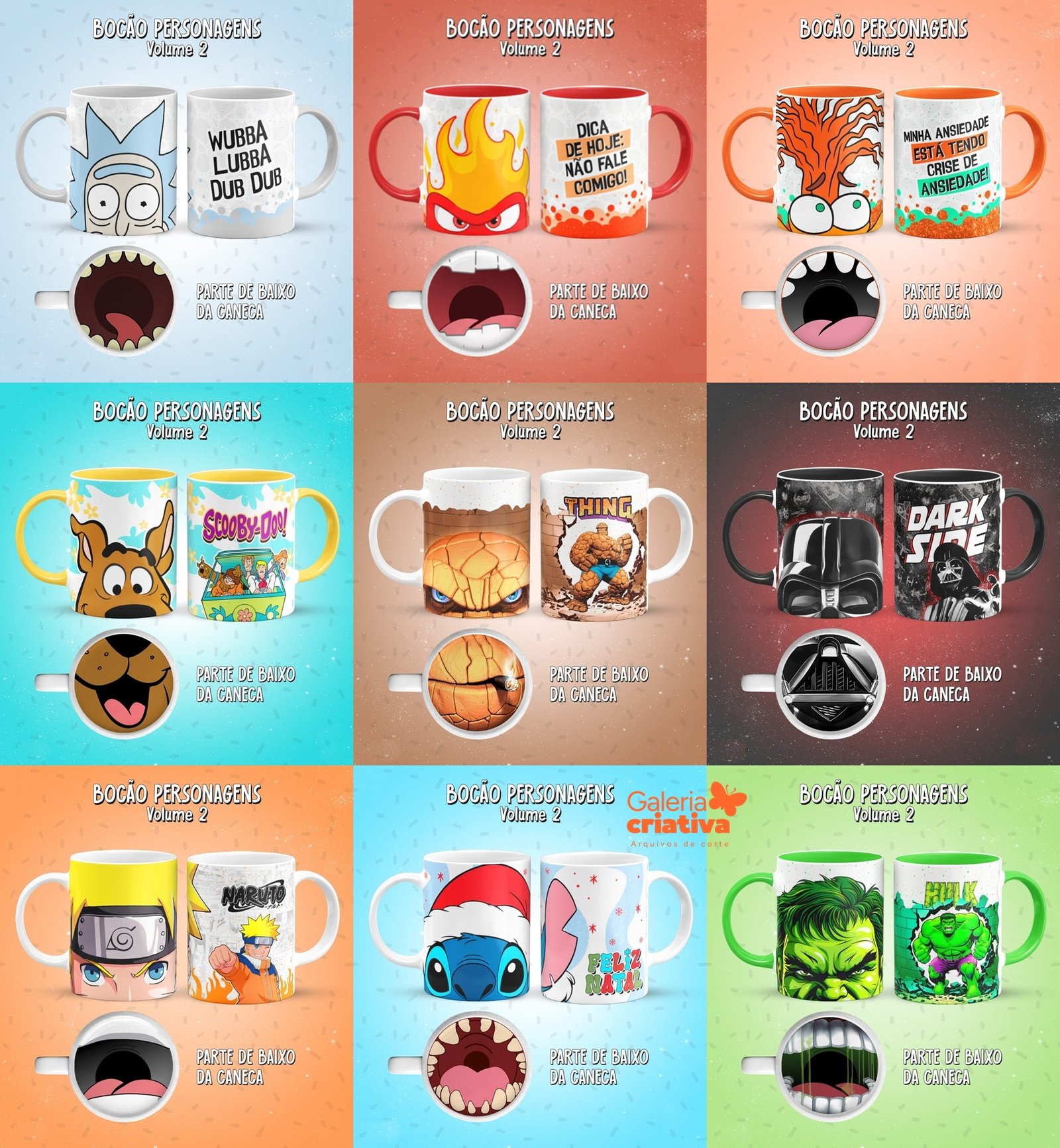 18 - BOCÃO VOL 2 Arquivo Caneca Personagens Bocão Vol 2 - Imagem 1