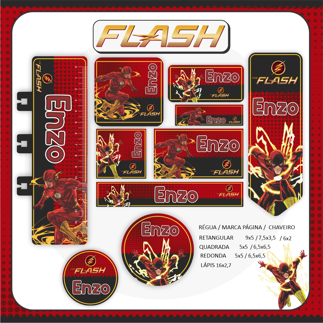18 - FLASH Arquivo Etiqueta Escolar FLASH - Imagem 1