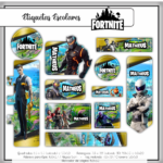 Arquivo Etiqueta Escolar Fortnite