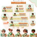 Arquivo Etiqueta Escolar DINOSSAUROS