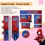 Arquivo Etiqueta Escolar Homem Aranha