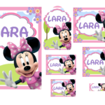 Arquivo Etiqueta Escolar Minnie Rosa