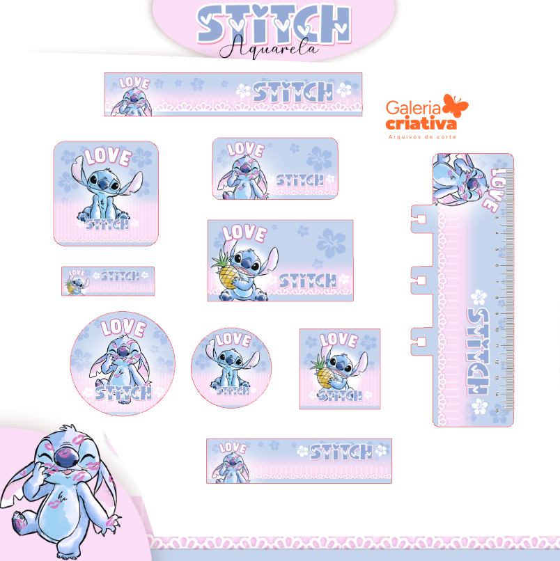 2 - STITCH Arquivo Etiqueta Escolar STITCH - Imagem 1