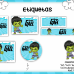 Arquivo Etiqueta Escolar HULK