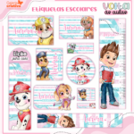 Arquivo Etiqueta Escolar PATRULHA CANINA