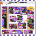 Arquivo Etiqueta Escolar VINGADORES
