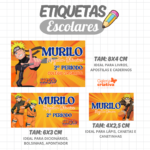 Arquivo Etiqueta Escolar  NARUTO