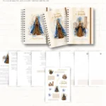 Arquivo Caderno NS Aparecida 7 + capas + miolo decorado + bolso + cartela adesivo