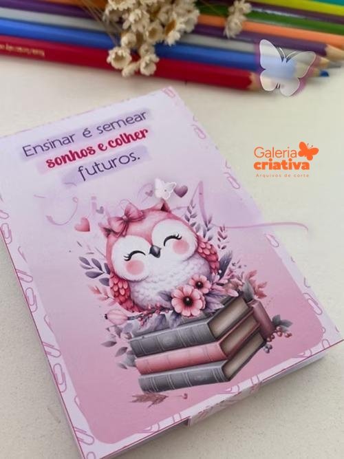 22 - porta bloquinho corujinha dia dos professores Arquivo Dia dos Professores Porta Bloquinho - Imagem 1