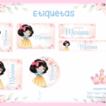 Arquivo Etiqueta Escolar BRANCA DE NEVE