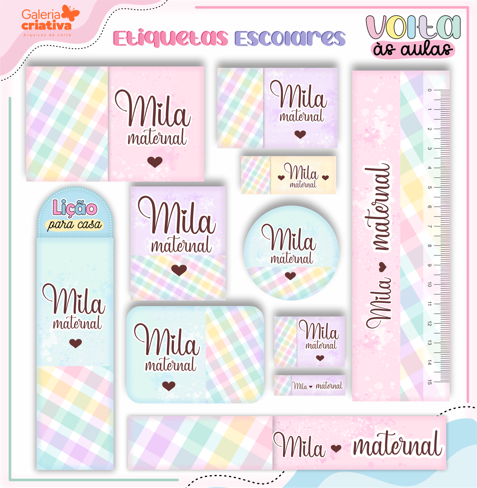 23-CANDY Arquivo Etiqueta Escolar CANDY - Imagem 1