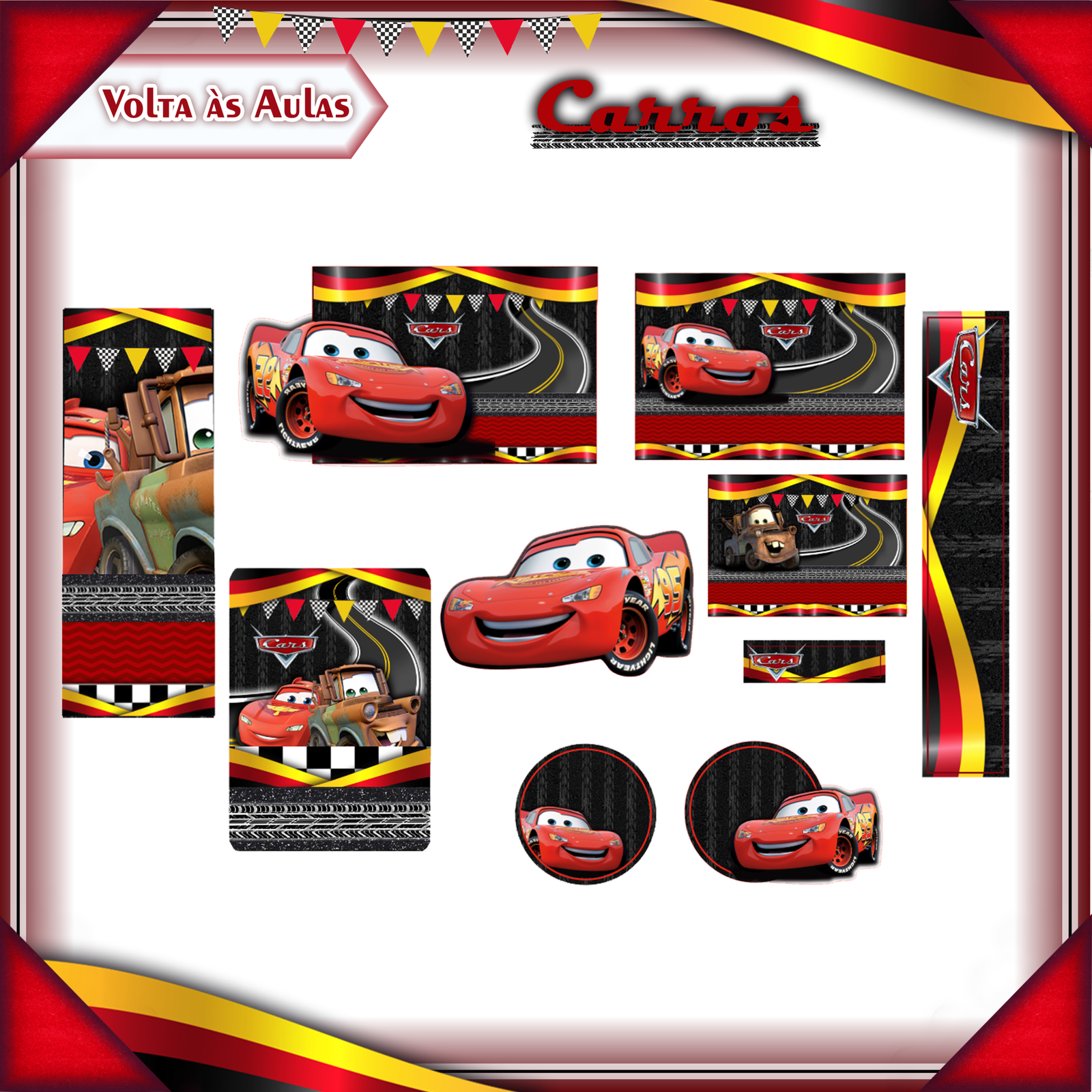 23 - CARROS Arquivo Etiqueta Escolar CARROS - Imagem 1