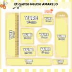 Arquivo Etiqueta Escolar NEUTRO AMARELO