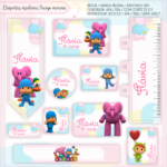 Arquivo Etiqueta Escolar Pocoyo Menina