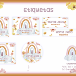 Arquivo Etiqueta Escolar ARCO-IRIS