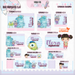 Arquivo Etiqueta Escolar BOO MONSTROS S.A