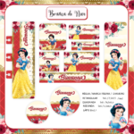 Arquivo Etiqueta Escolar BRANCA DE NEVE