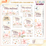 Arquivo Etiqueta Escolar FLORAL2