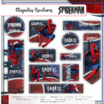 Arquivo Etiqueta Escolar Homem Aranha
