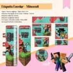 Arquivo Etiqueta Escolar Minecraft