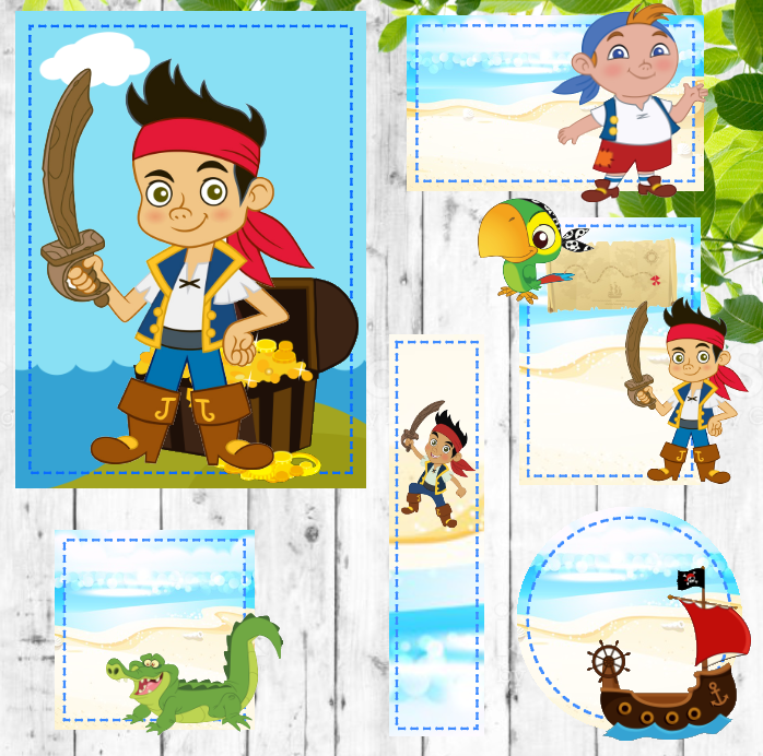25 - jake e os piratas Arquivo Etiqueta Escolar jake e os Piratas - Imagem 1