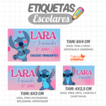 Arquivo Etiqueta Escolar STITCH