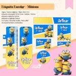 Arquivo Etiqueta Escolar Minions
