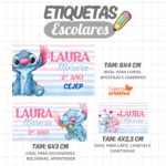 Arquivo Etiqueta Escolar STITCH LISTRADO