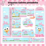 Arquivo Etiqueta Escolar GALINHA PINHADINHA MENINA