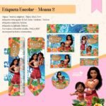 Arquivo Etiqueta Escolar  Moana 2