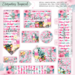 Arquivo Etiqueta Escolar Tropical