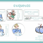 Arquivo Etiqueta Escolar CINDERELA